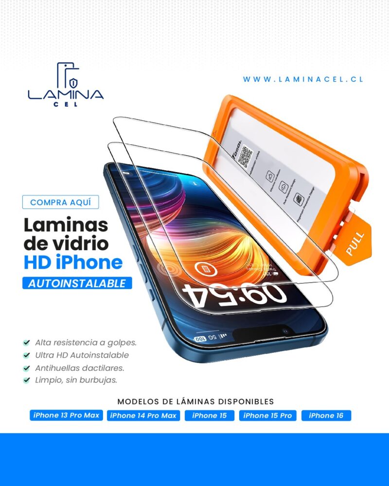 Lámina de Vidrio Templado Autoinstalable Premium
